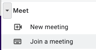 Create a new meeting directly within Gmail