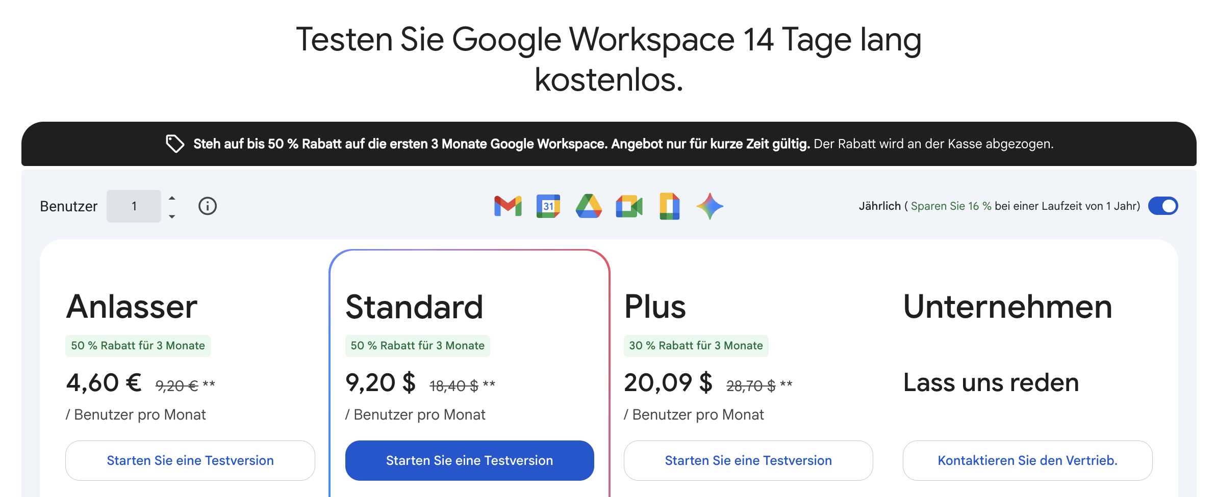Google Calendar Pricing German