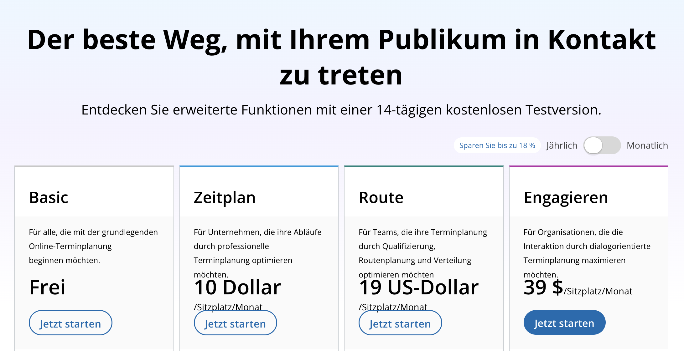Oncehub Pricing German