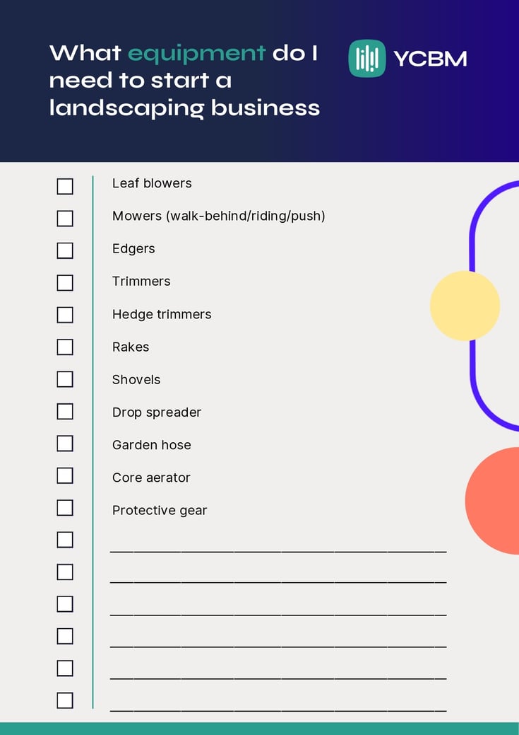 Landscaping business checklist