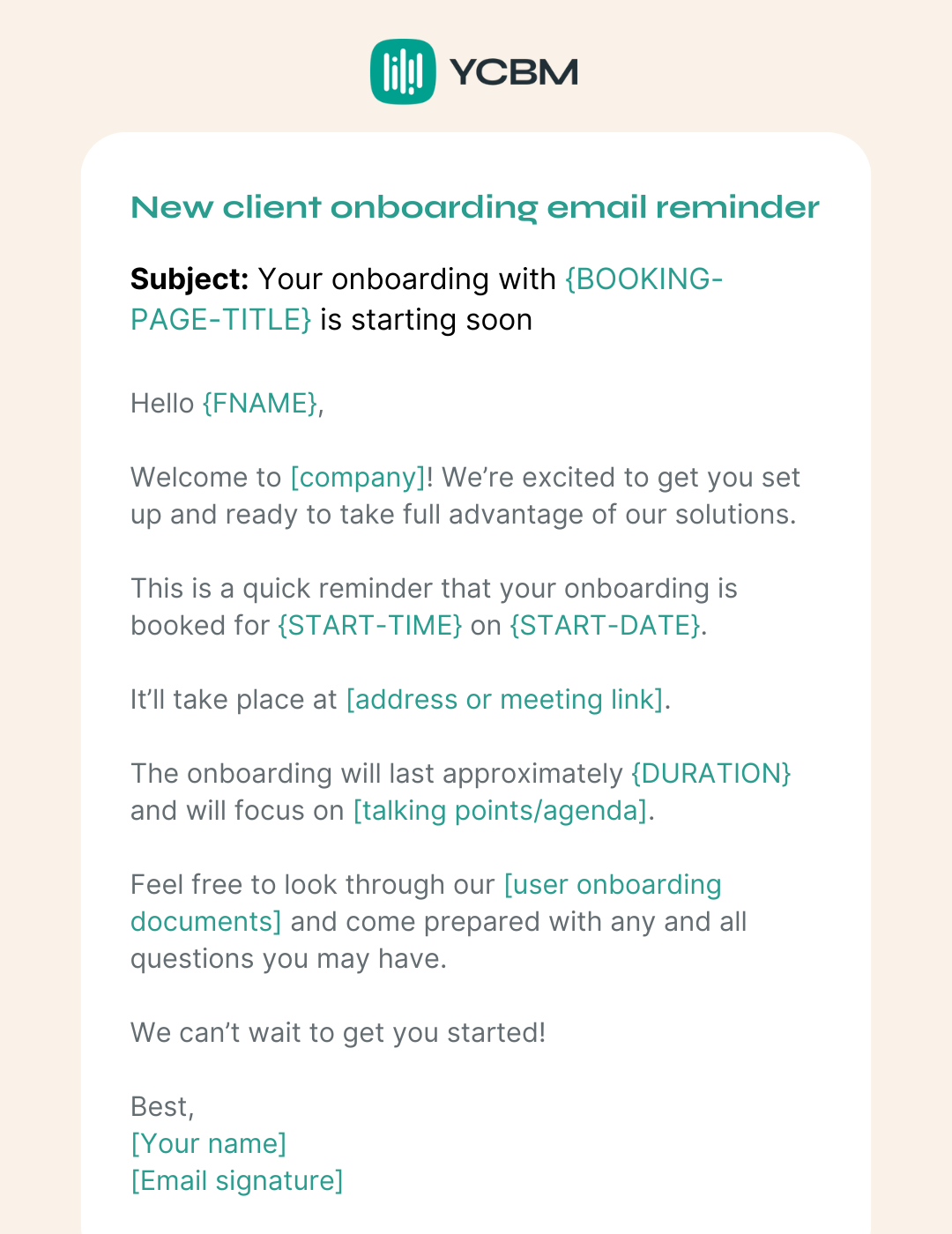 new client onboarding