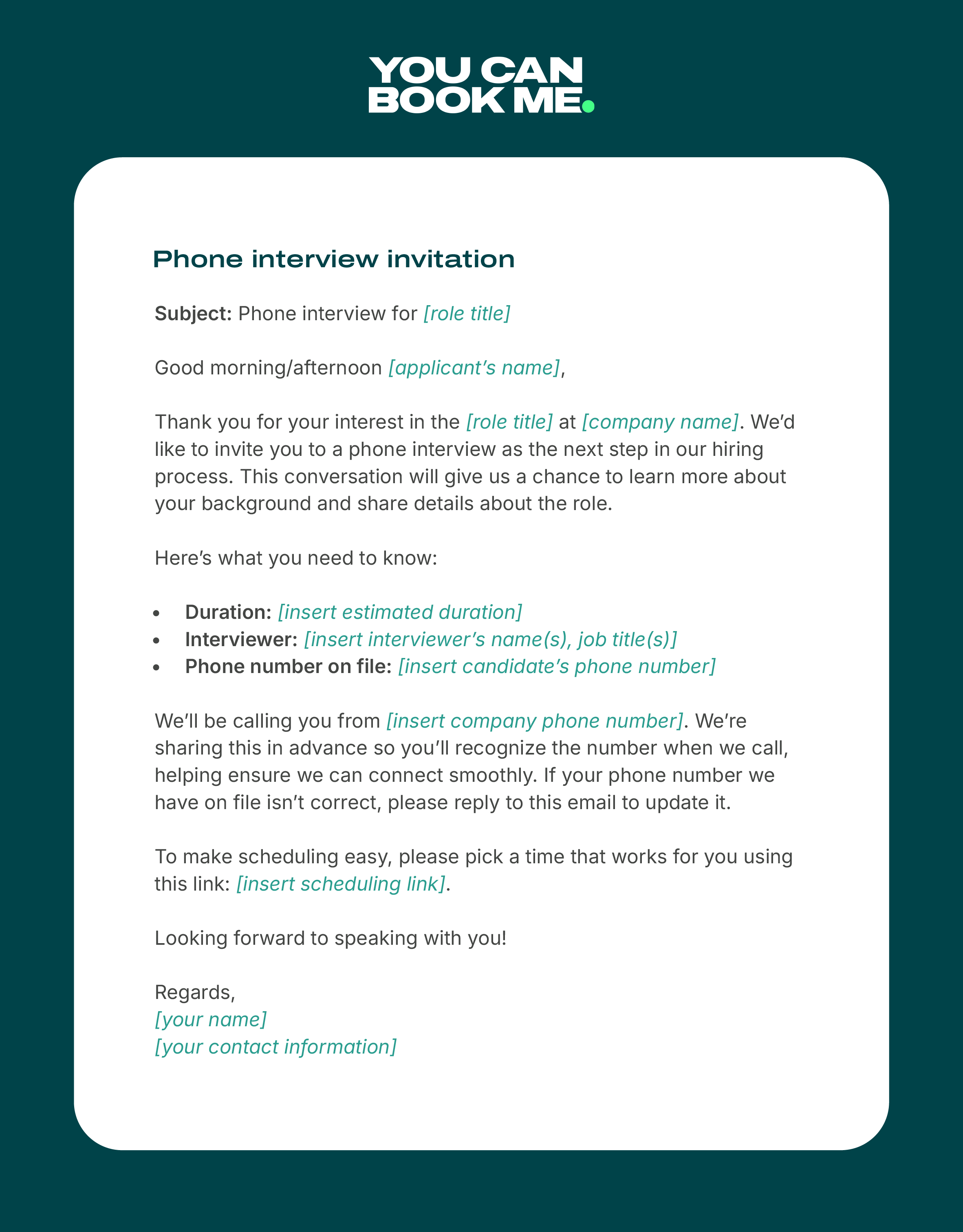 Phone Interview Invitation