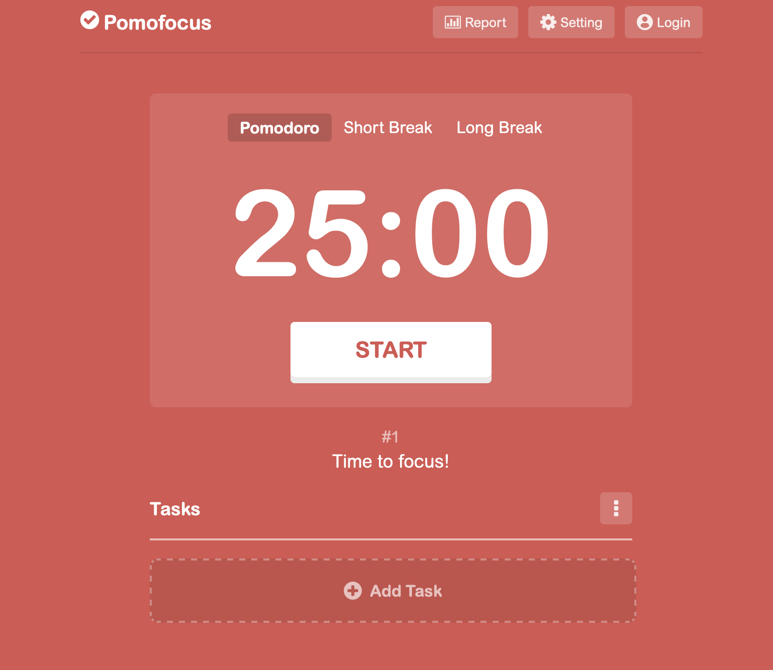 Pomodoro Homepage