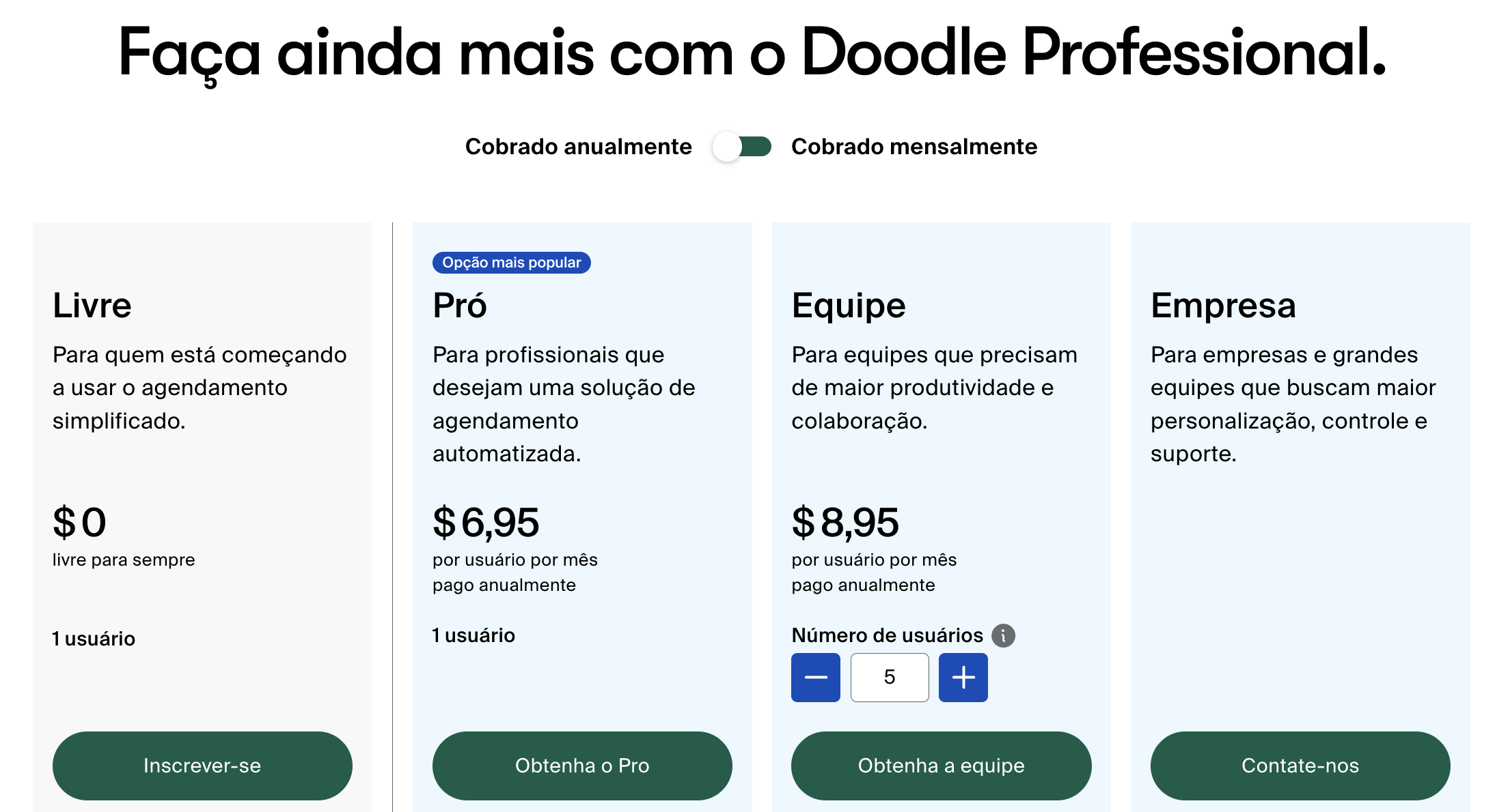Doodle Pricing Portuguese