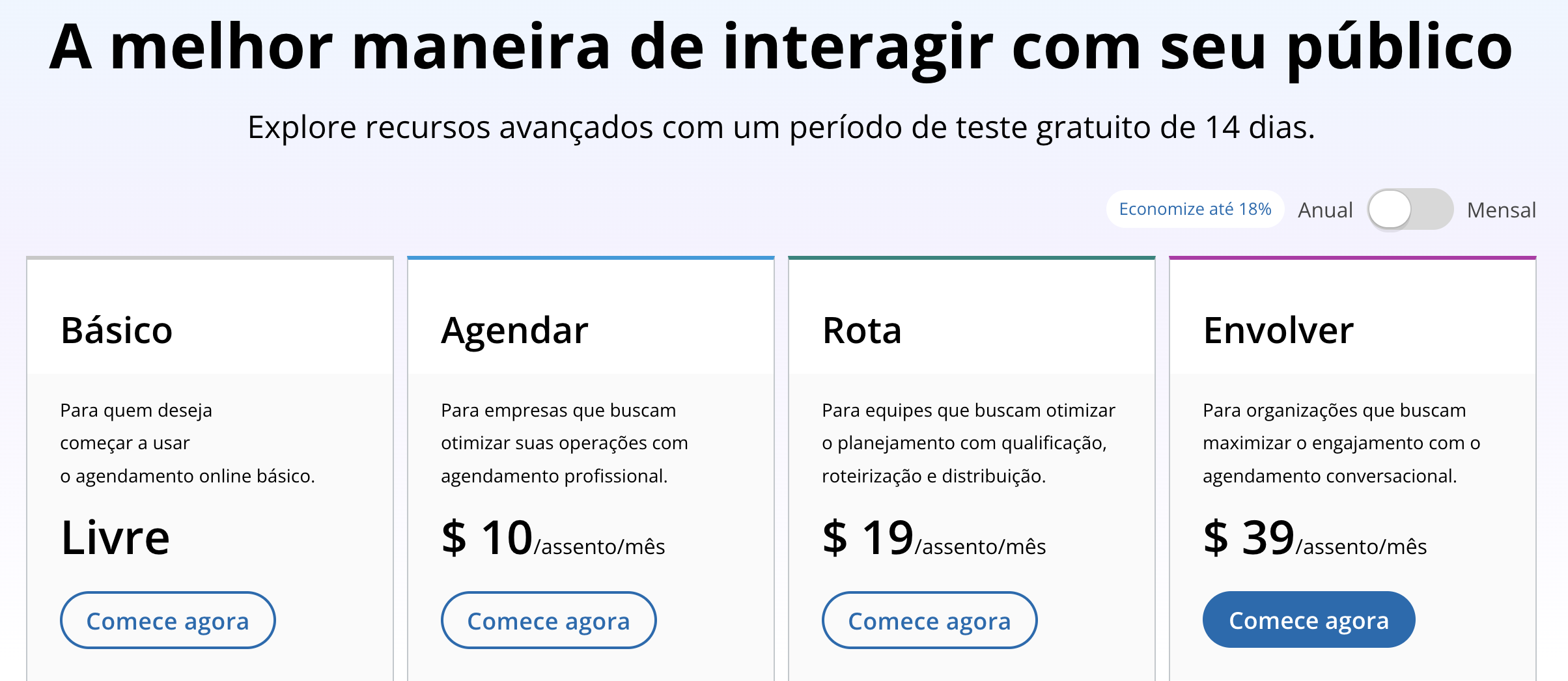 OnceHub Pricing Portugese