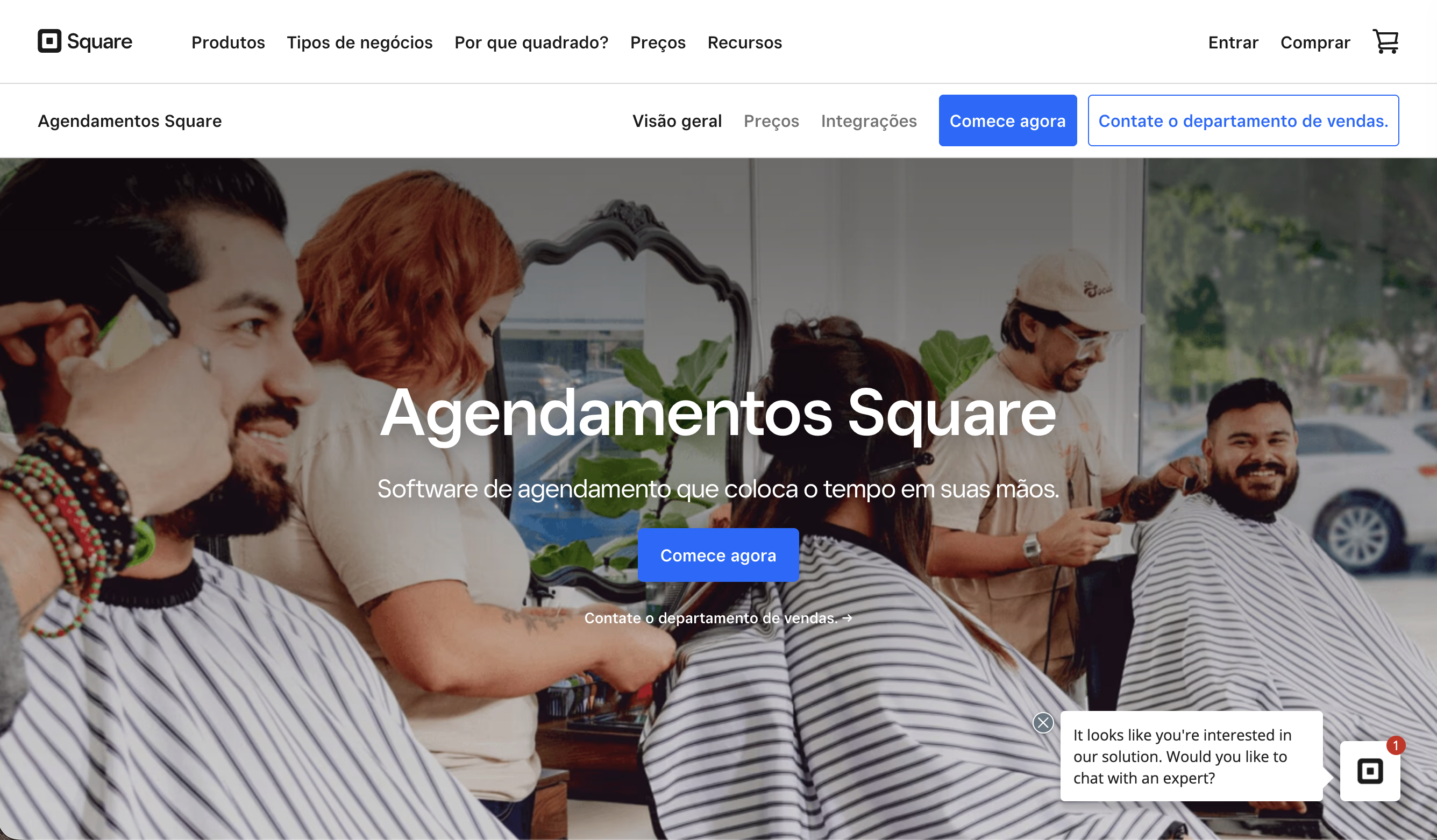 Square Appointments Portuguese