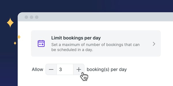 youcanbookme limit bookings per day