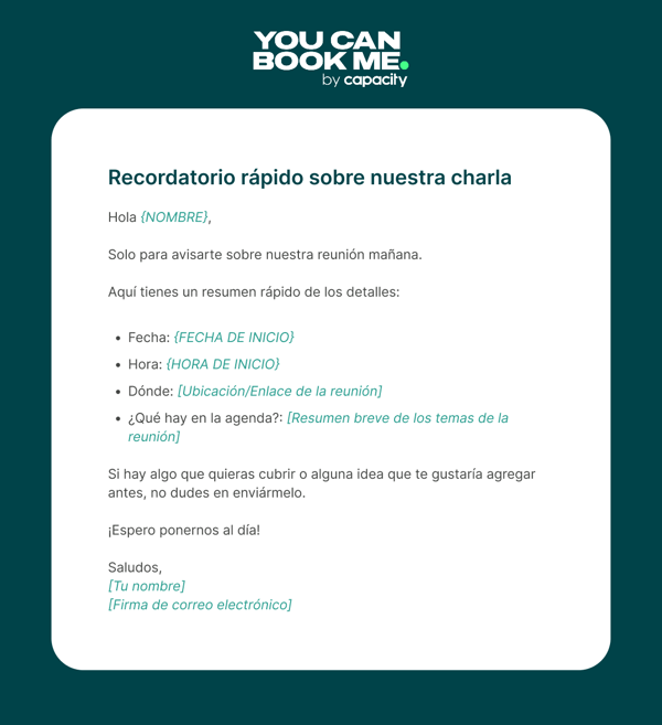 Recordatorio de correo casual - Template 1.2
