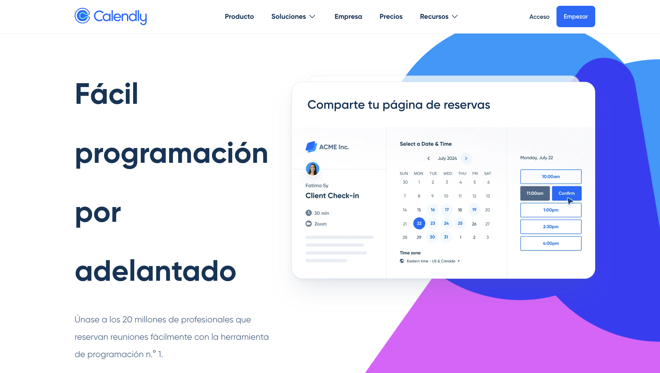 Programación en línea con Calendly