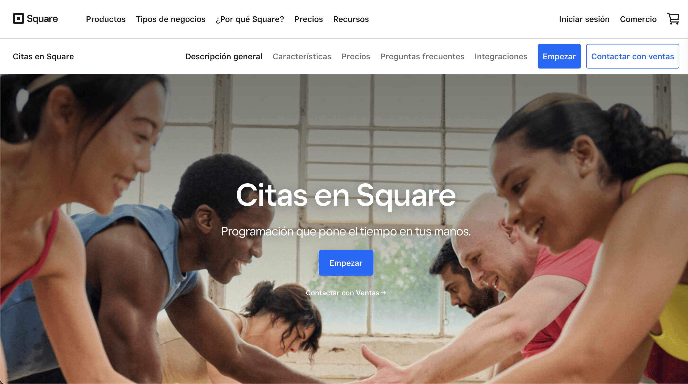 Programación en línea de Square