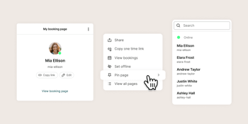 Pin your favorite booking page on the Home screen
