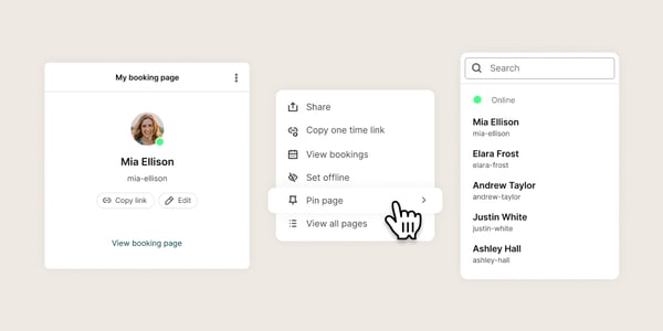 Pin your favorite booking page on the Home screen