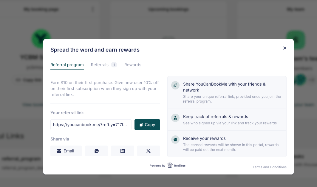 The YouCanBookMe Referral Program