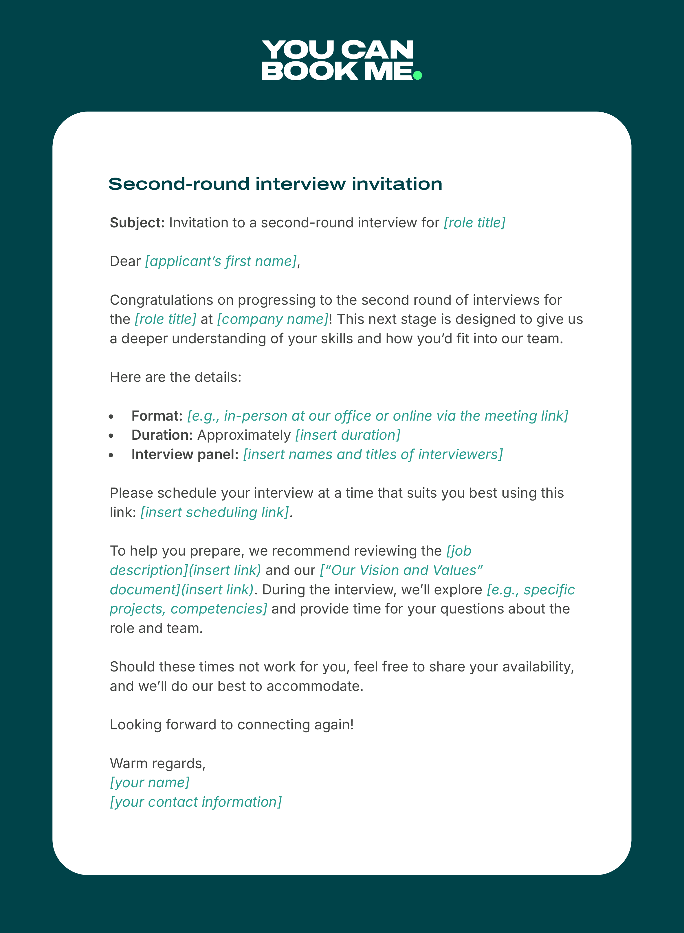 Second-round interview invitation