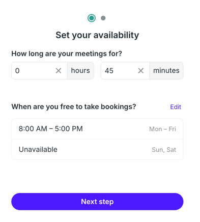 Set your availability