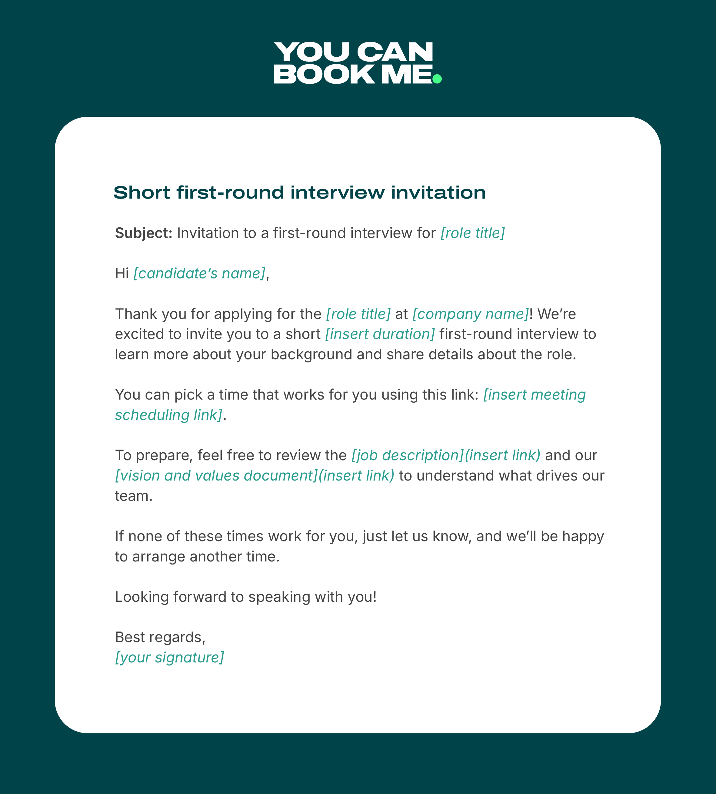 Short First-Round Interview Invitation