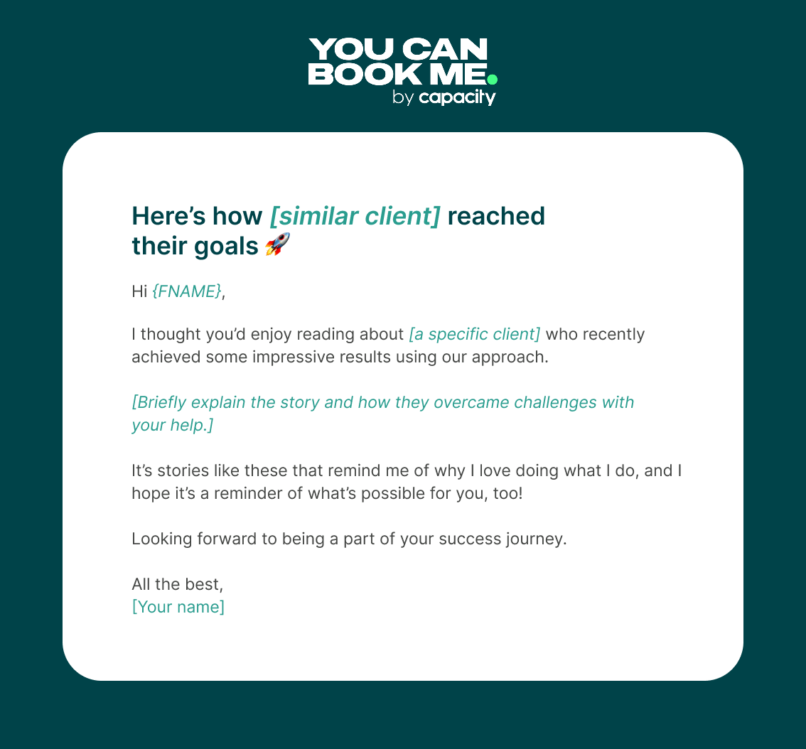 Small Business Guide - Template 3 - how a similar client reached their goals