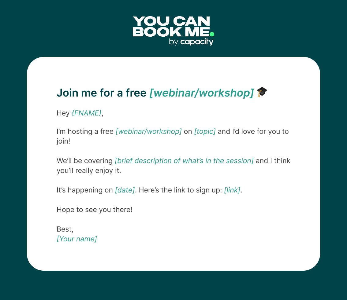 Small Business Guide - Template 6 - Join me for a free webiner  weorkshop