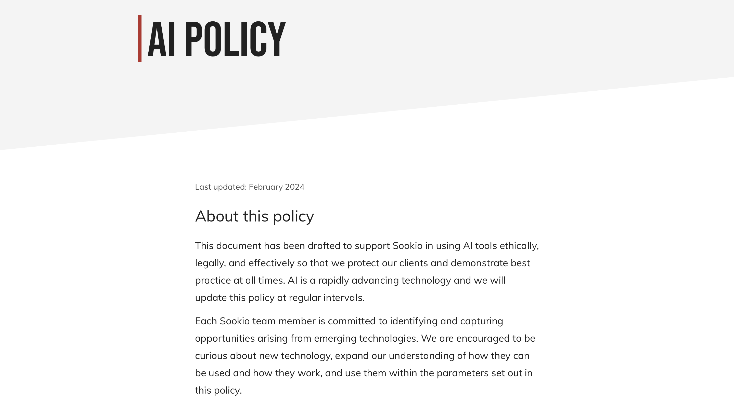 Sookio AI policy