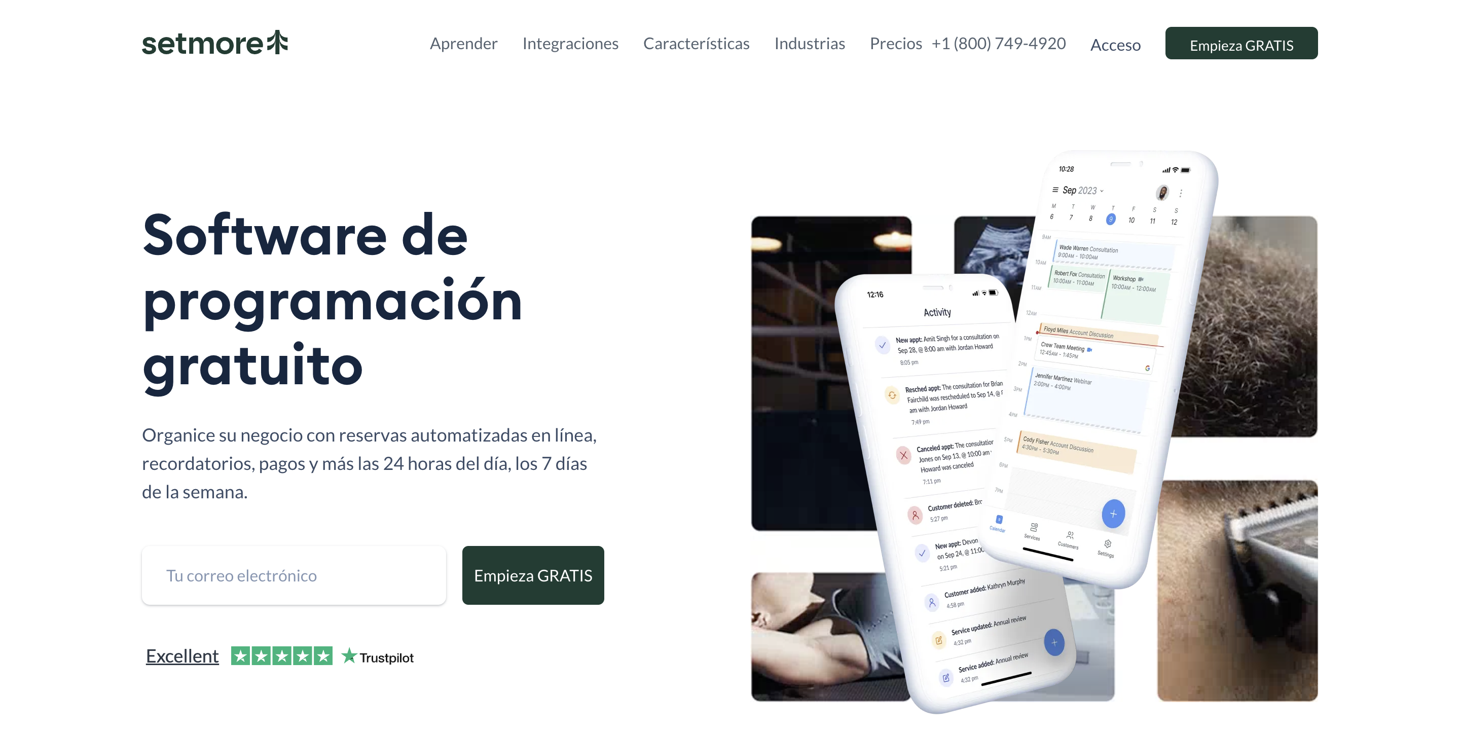 setmore spanish home page