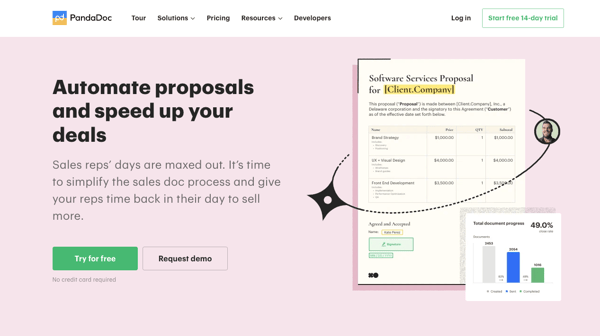 Speed up the proposal stage using a tool like PandaDoc