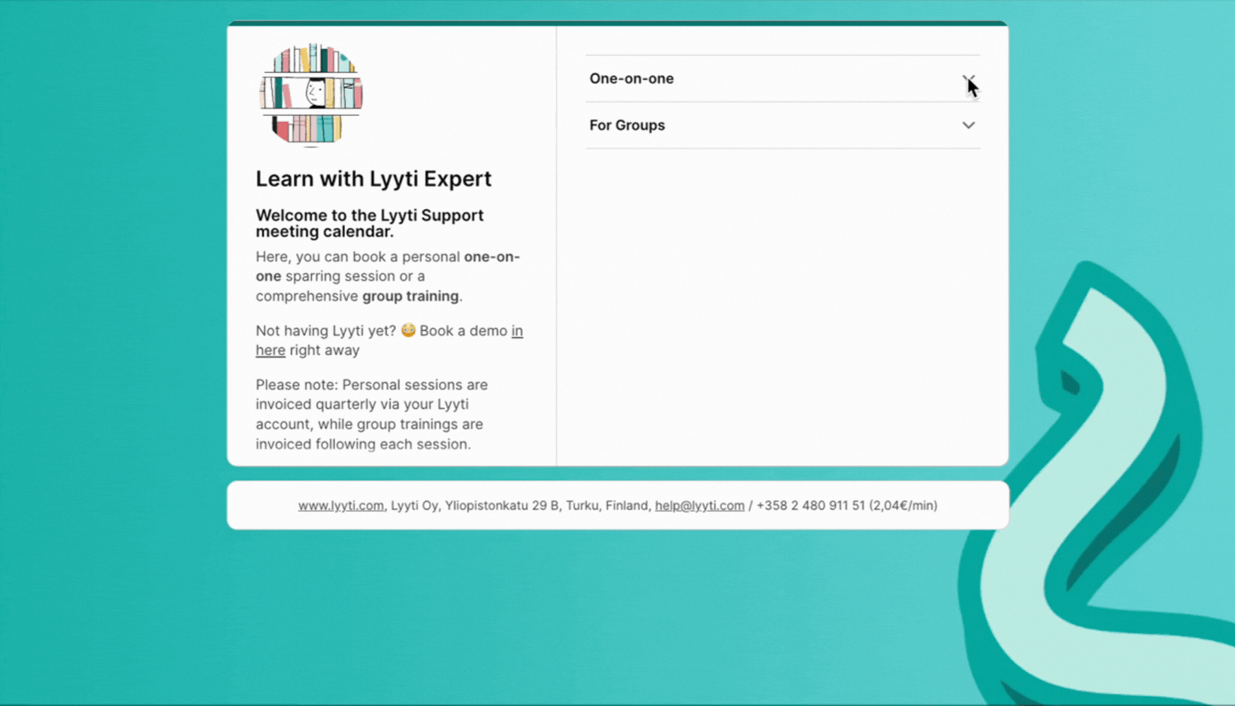 YCBM appointment types in categories