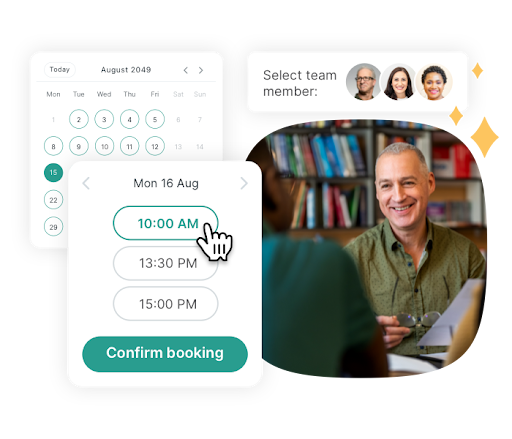 YouCanBookMe scheduling software for academic advisors allows students choose a date, time, and advisor for their appointment