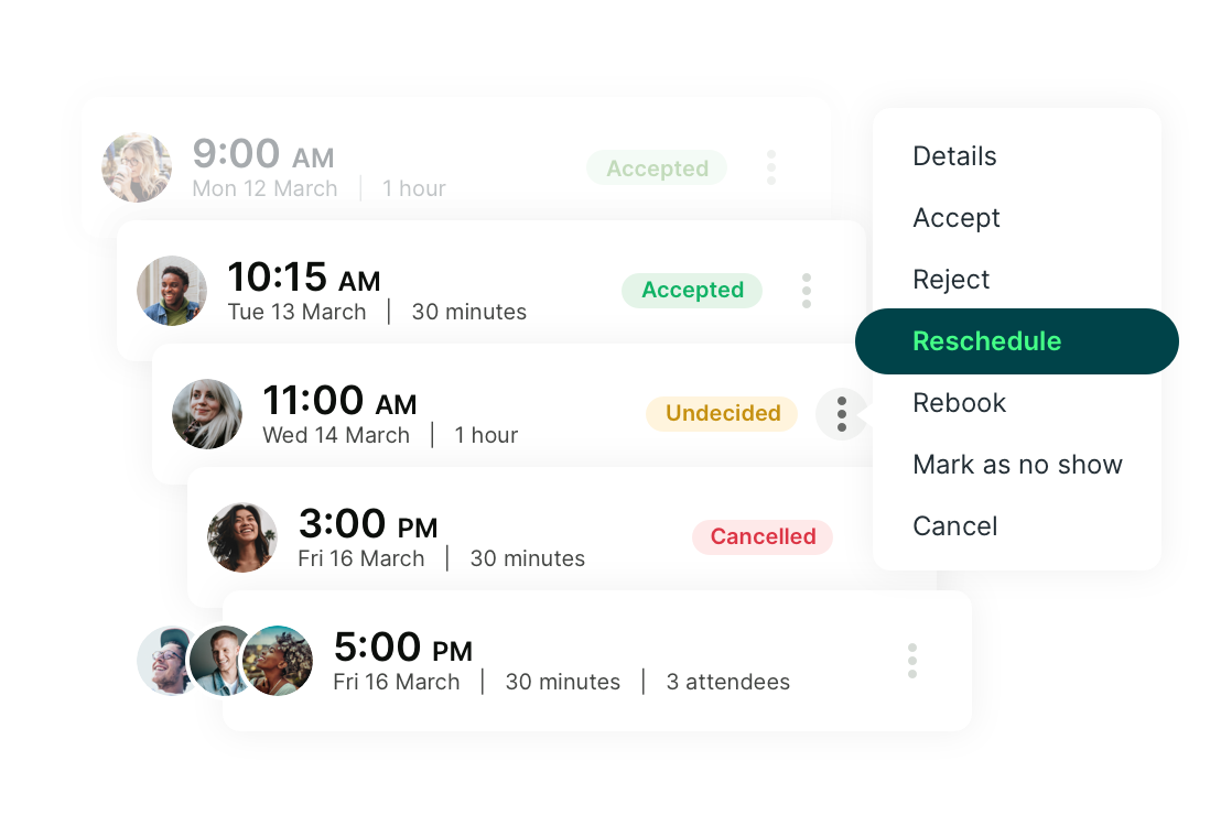 Manage bookings to avoid scheduling conflicts