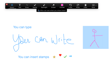 Zoom whiteboard