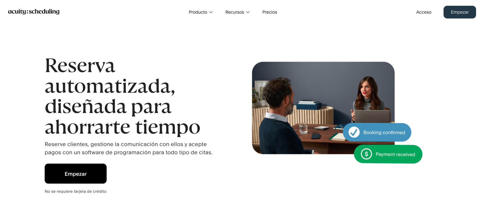 acuity scheduling spanish