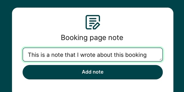 add notes to your bookings