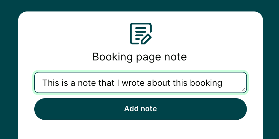 add notes to your bookings