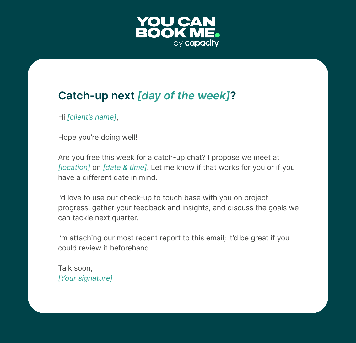 client catch up call
