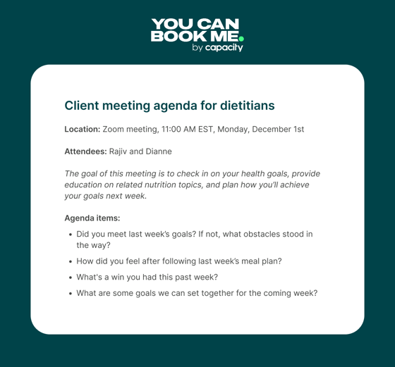 client meeting agenda template for dieticians 