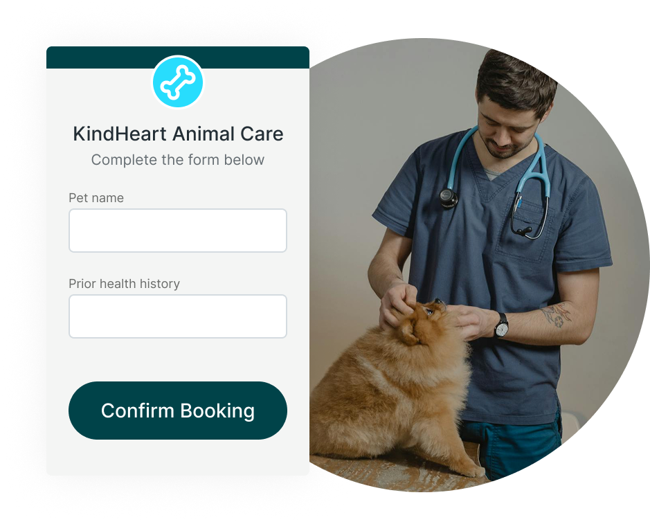 customizable booking forms vet clinic