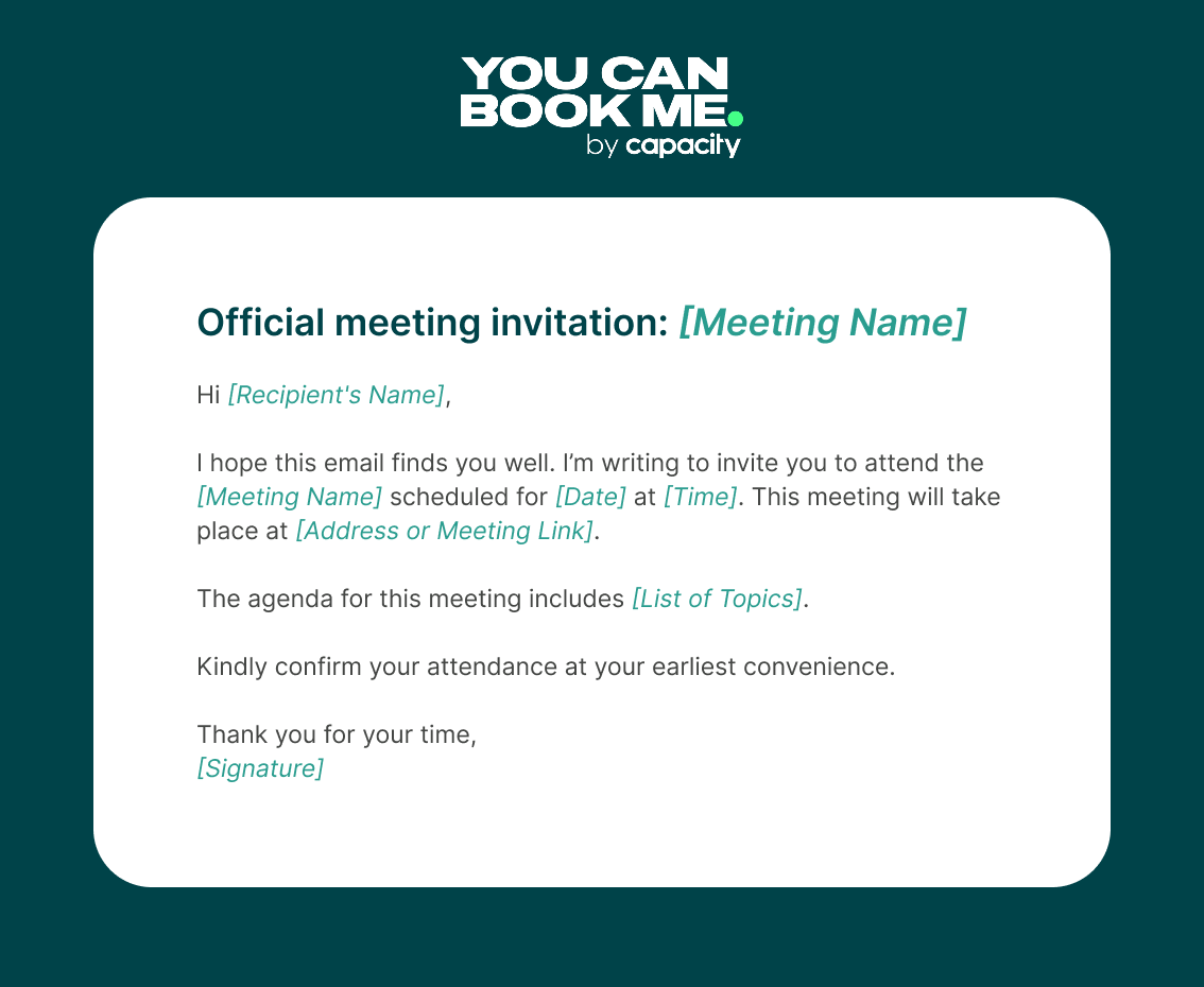 formal meeting invitation template