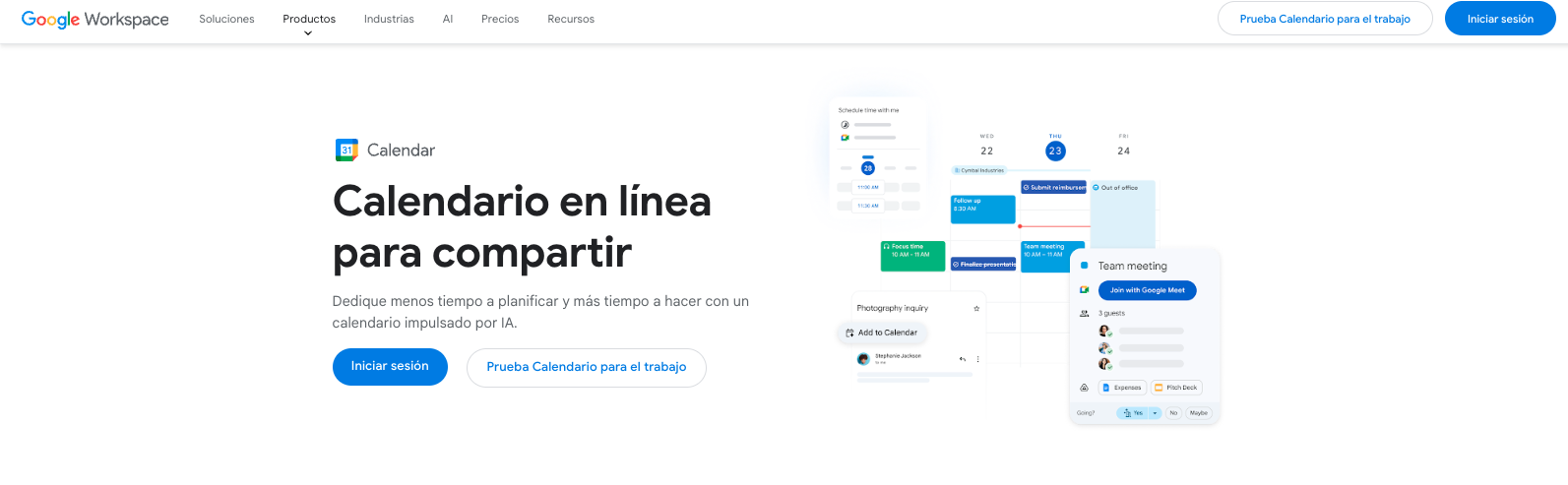 google calendar spanish