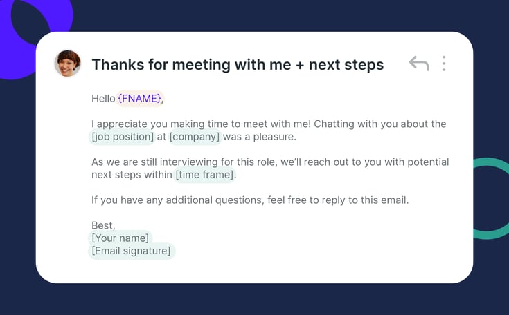 interview email follow up template