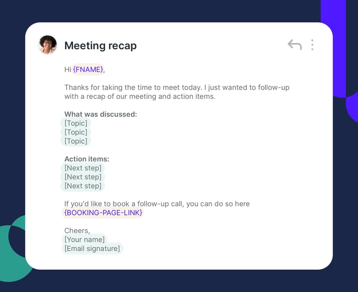 meeting recap email template