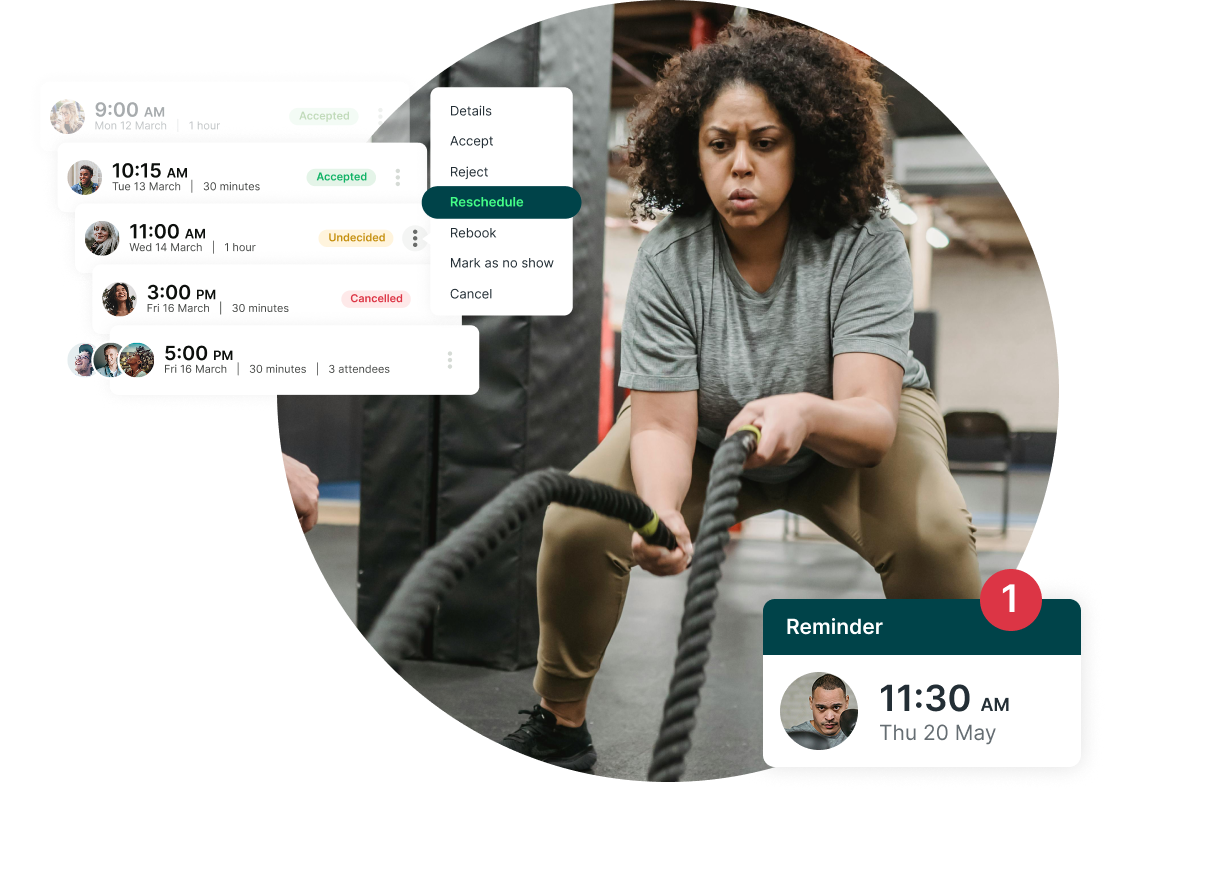 peronal training scheduling software