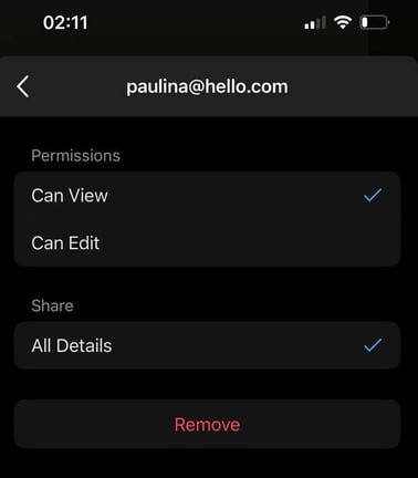 set iphone app permissions