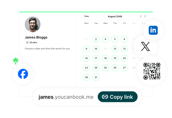 sharing booking pages