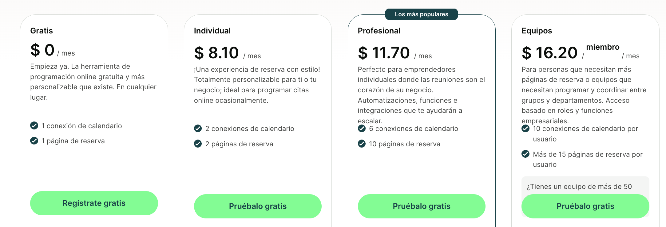 spanish annual pricing