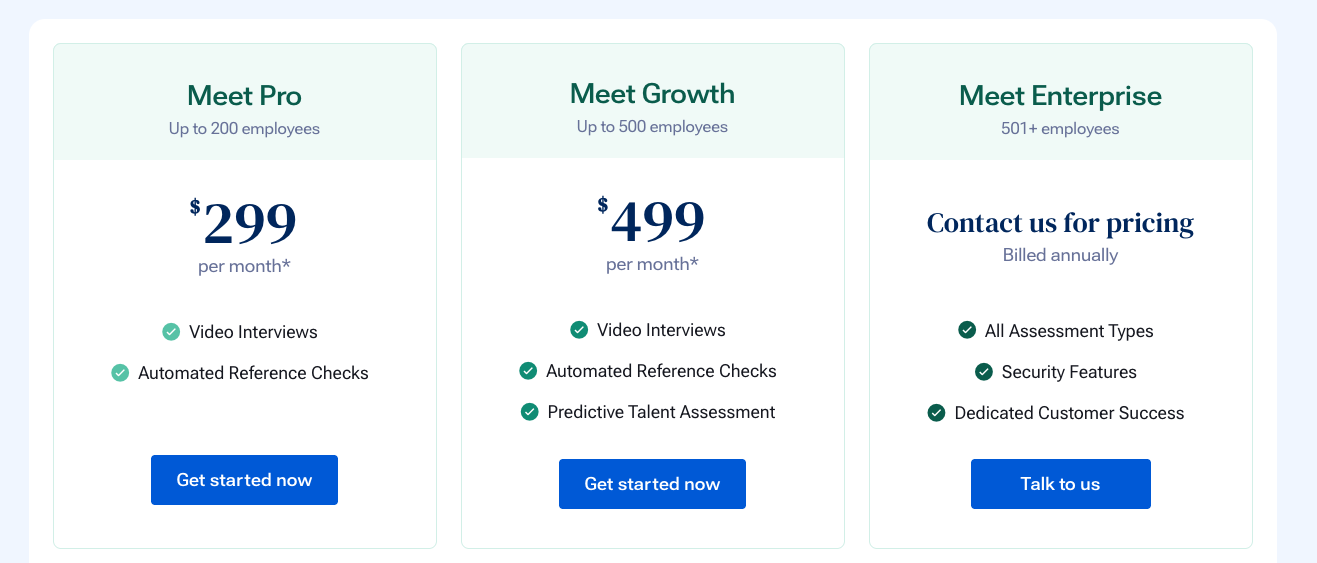 sparkhire pricing