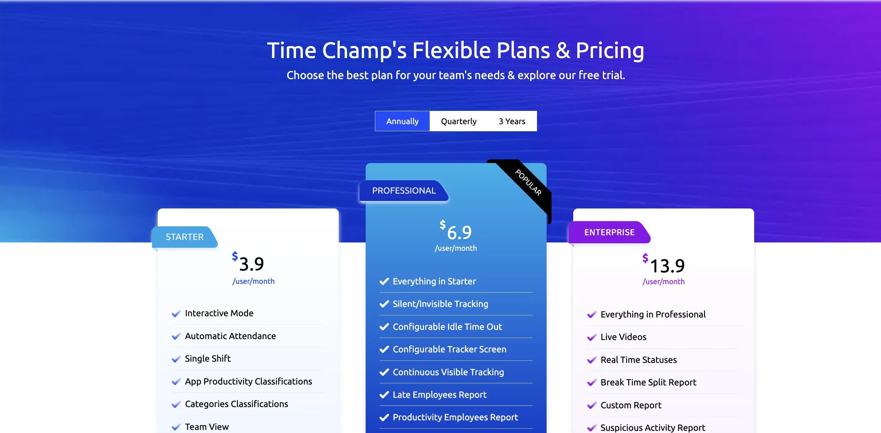 time champ pricing