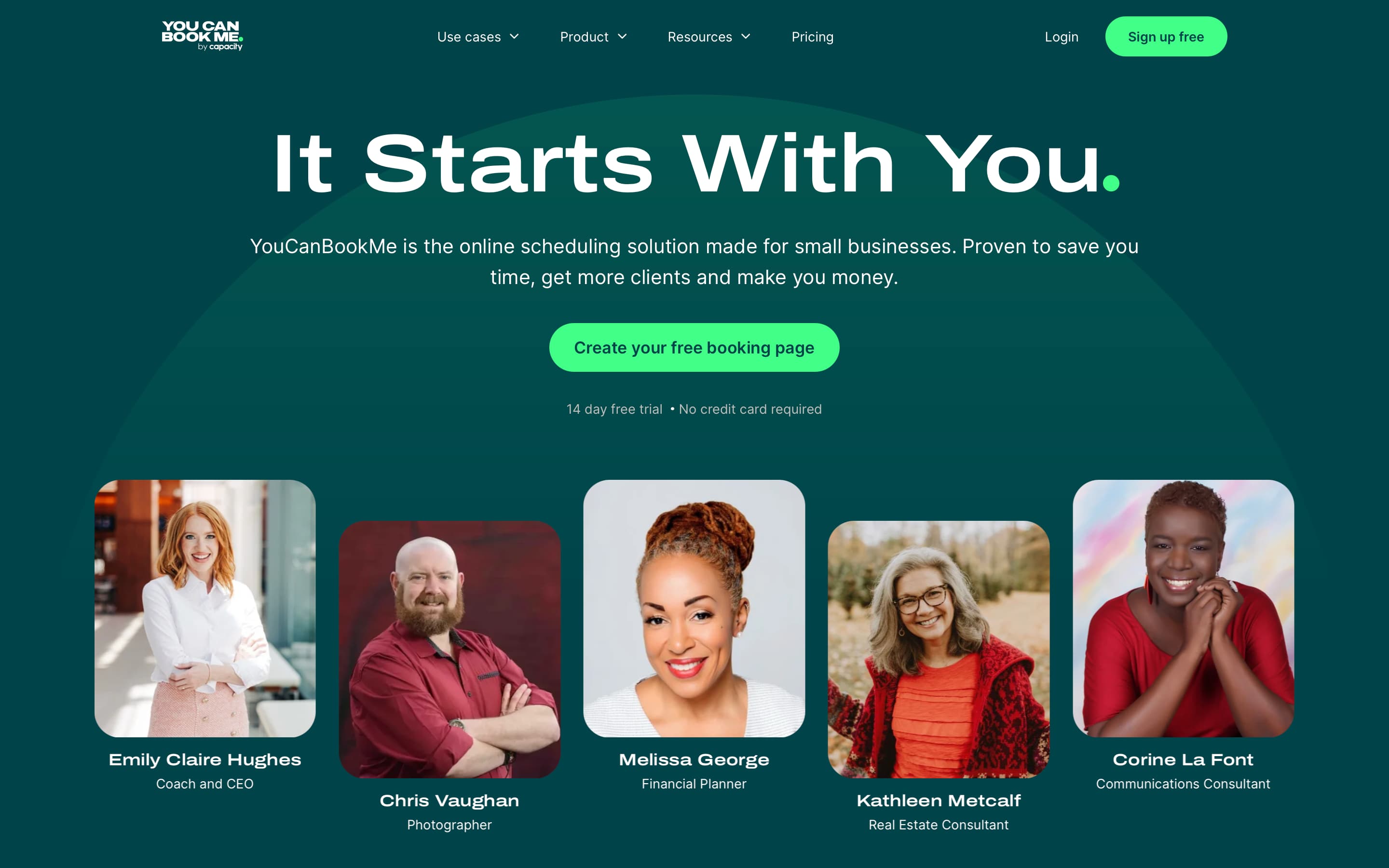 youcanbookme homepage