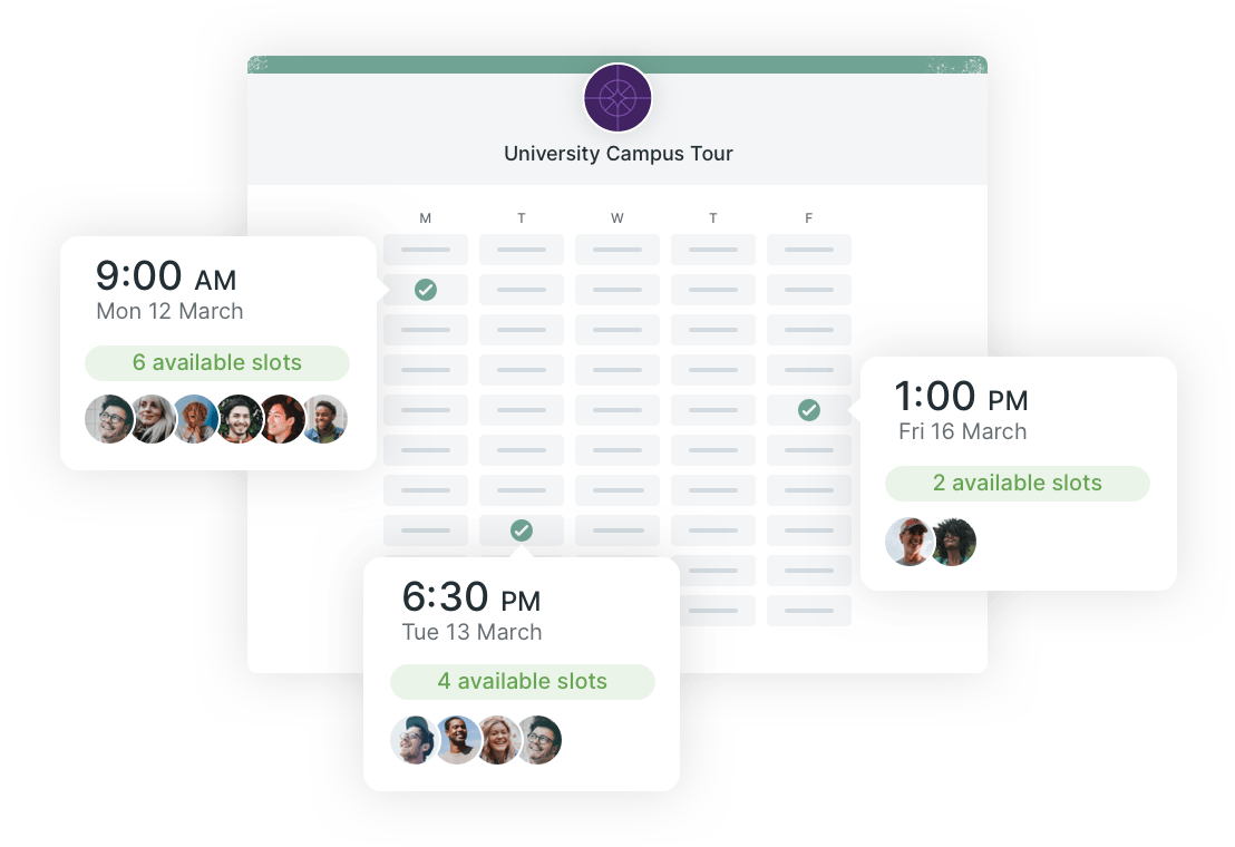 Customers can schedule meetings from anywhere
