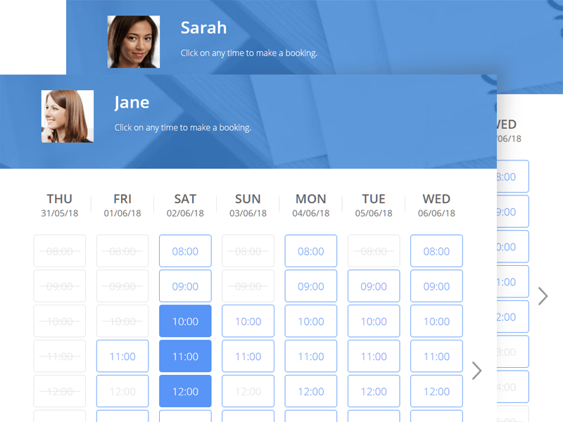 Consistent booking pages with templating